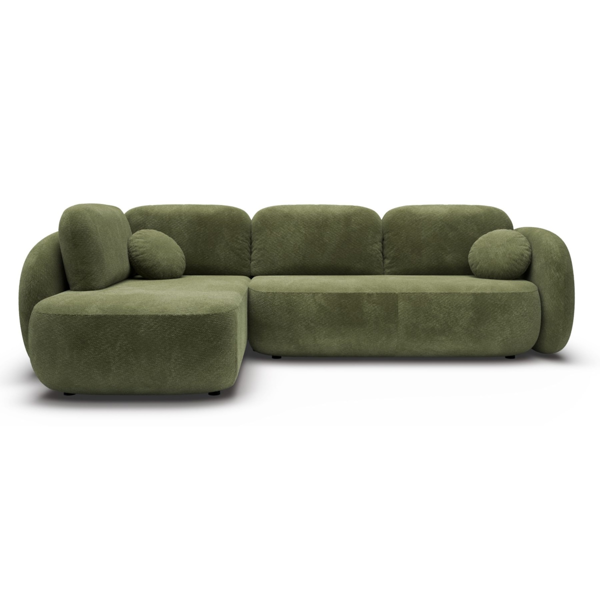 Nowoczesny Narożnik rozkładany OLIVIO II, lewy, zielony