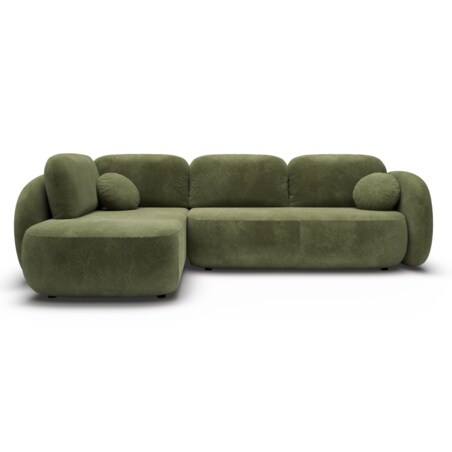 Nowoczesny Narożnik rozkładany OLIVIO II, lewy, zielony