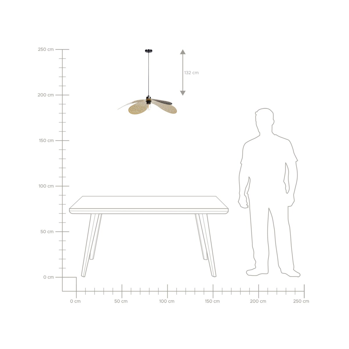 Lampa wisząca metalowa czarna KOSHI