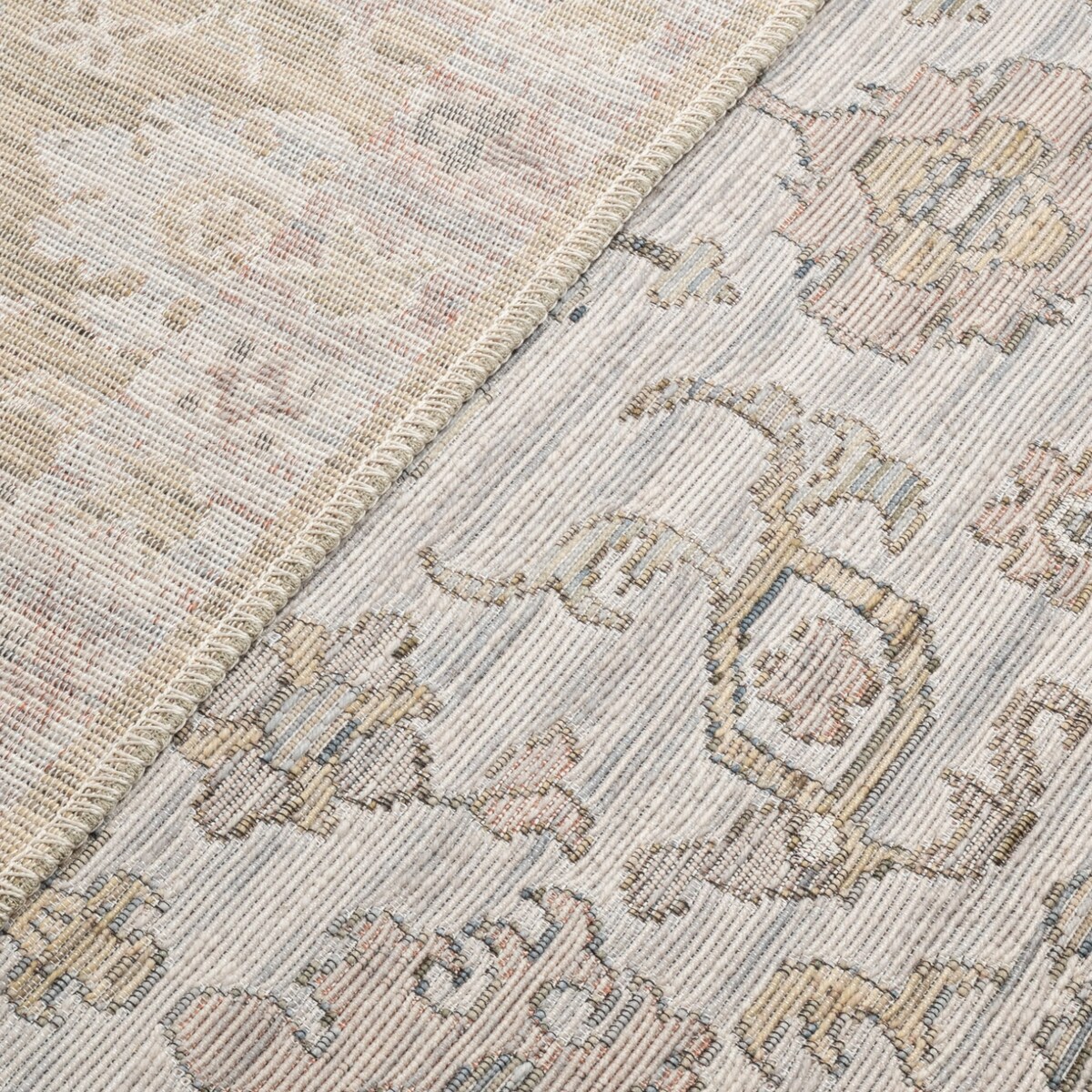 Dywan Wełniany Sahara 160x230 cm Ornament Vintage Beżowy