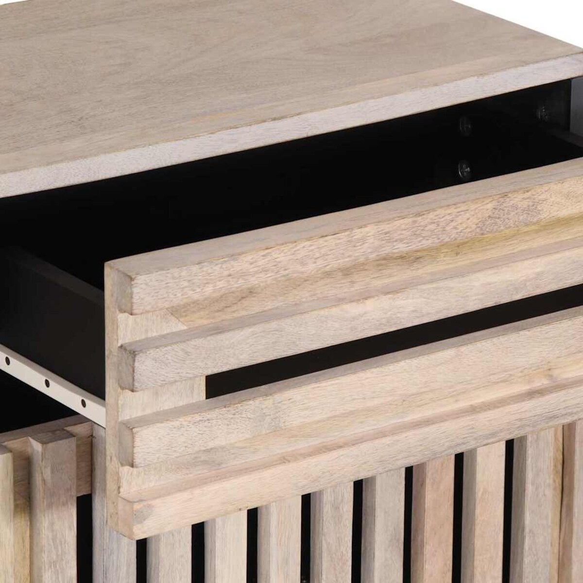 vidaXL Szafka nocna, biała, 50x34x60 cm, lite drewno mango