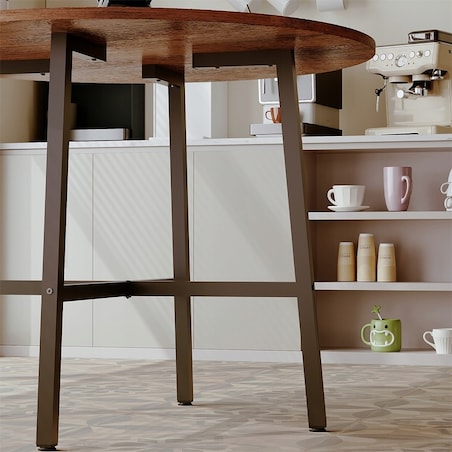 Stolik kawowy ława industrialny okrągły do salonu retro brąz loft vintage