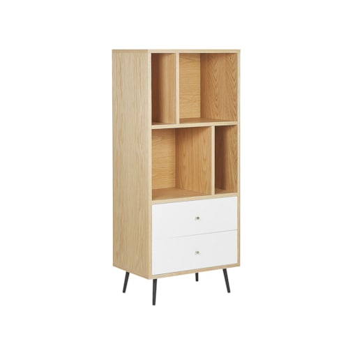 Regał jasne drewno z białym RICHMOND