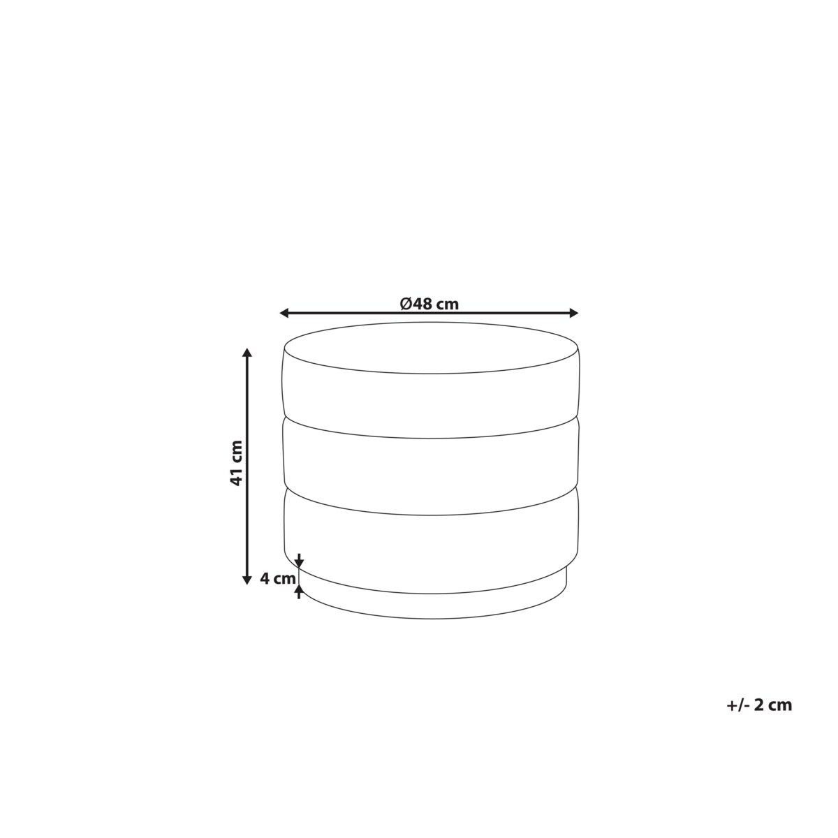 Puf welurowy ⌀ 48 cm pomarańczowy LOUIN
