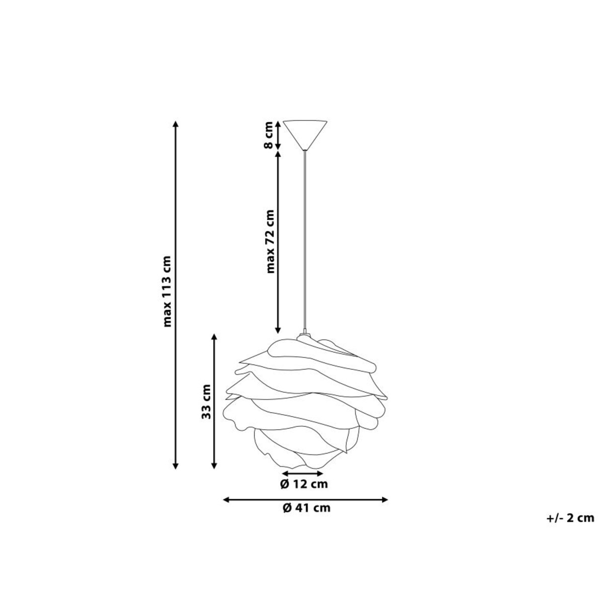 Lampa wisząca biała NILE