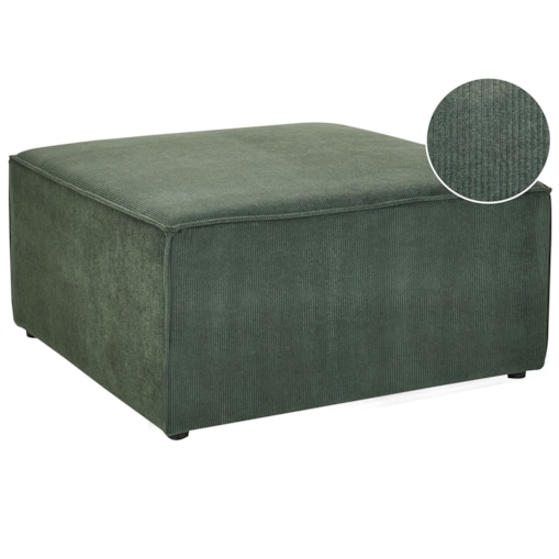 Otomana sztruksowa ciemnozielona LEMVIG