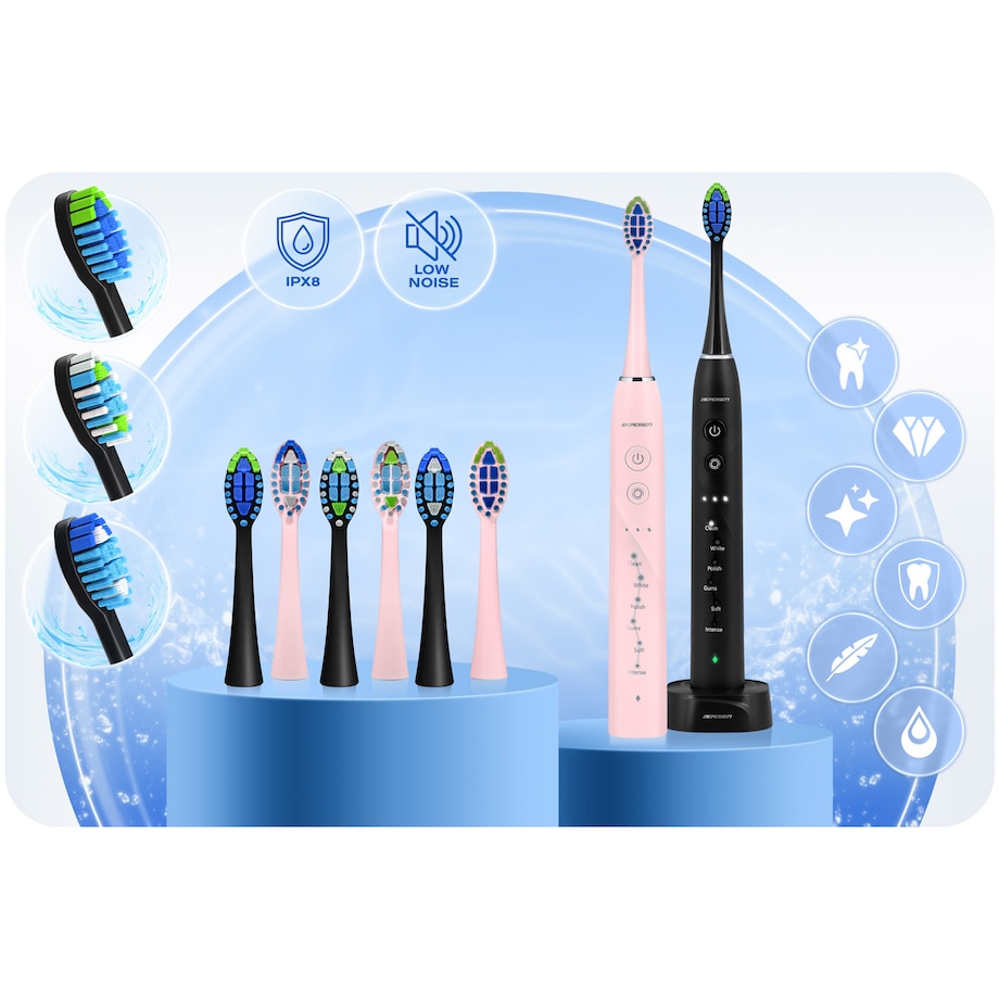 Szczoteczka soniczna do zębów Berdsen Galaxy Duo zestaw 2 szt. 322021