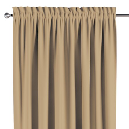 Zasłona na kanale z grzywką 1 szt. 130x245 złocisty beż