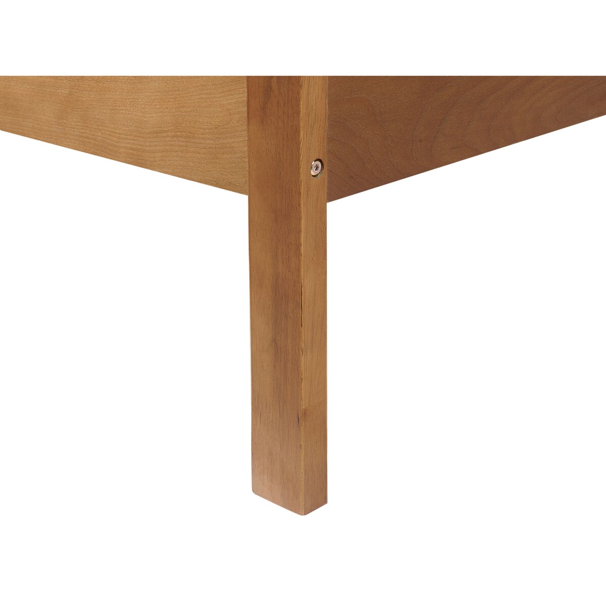 Łóżko LED drewniane 140 x 200 cm jasne BOISSET