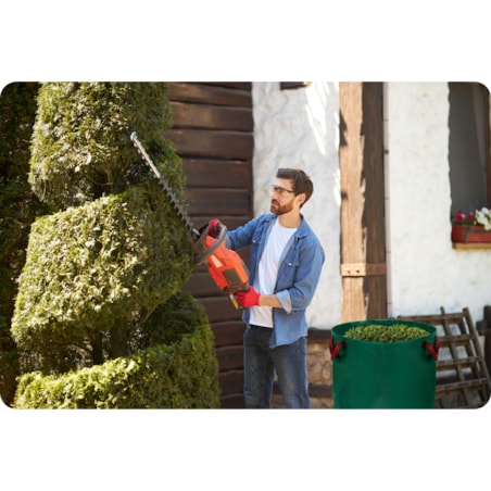 Kosz ogrodowy worek na liście trawę odpady 272l składany z uchwytami Plonos