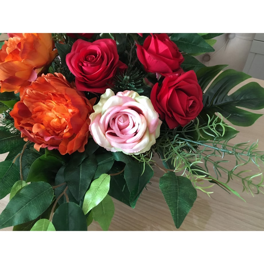 RÓŻA CZERWONA SZTUCZNA na bukiet stroik wiązanka ŁADNA kompozycja dekoracja