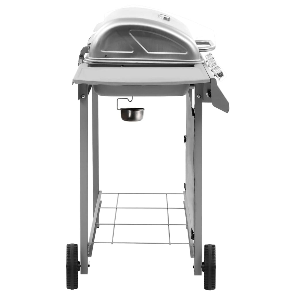 vidaXL Grill gazowy z 4 palnikami, srebrny