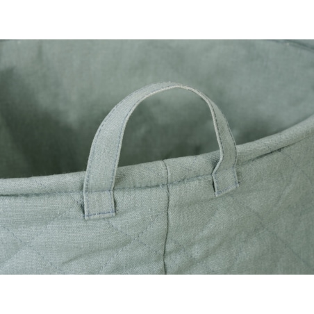 Kosz na pranie pikowany 54x40x40 cm TRAPUNTA miętowy