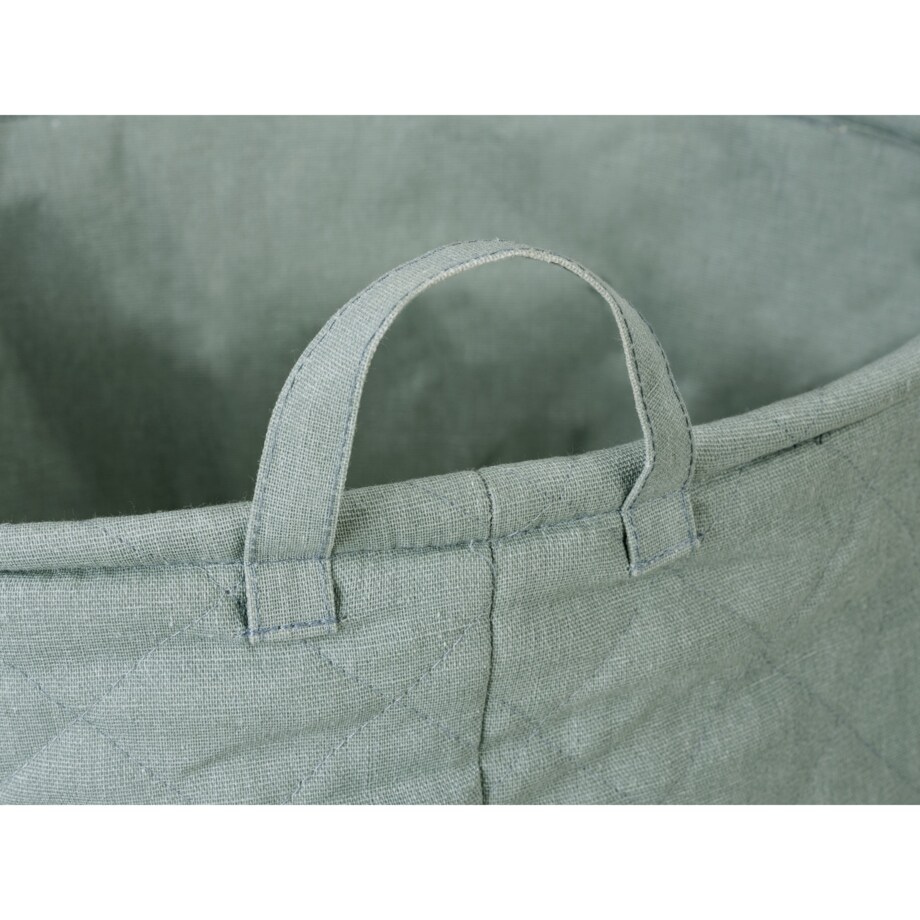 Kosz na pranie pikowany 54x40x40 cm TRAPUNTA miętowy