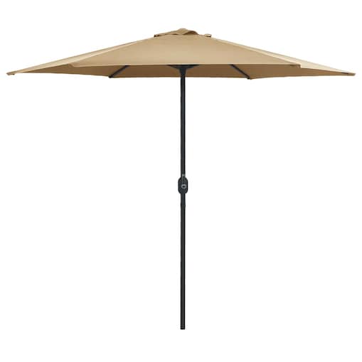 vidaXL Parasol ogrodowy na aluminiowym słupku, 270x246 cm, taupe