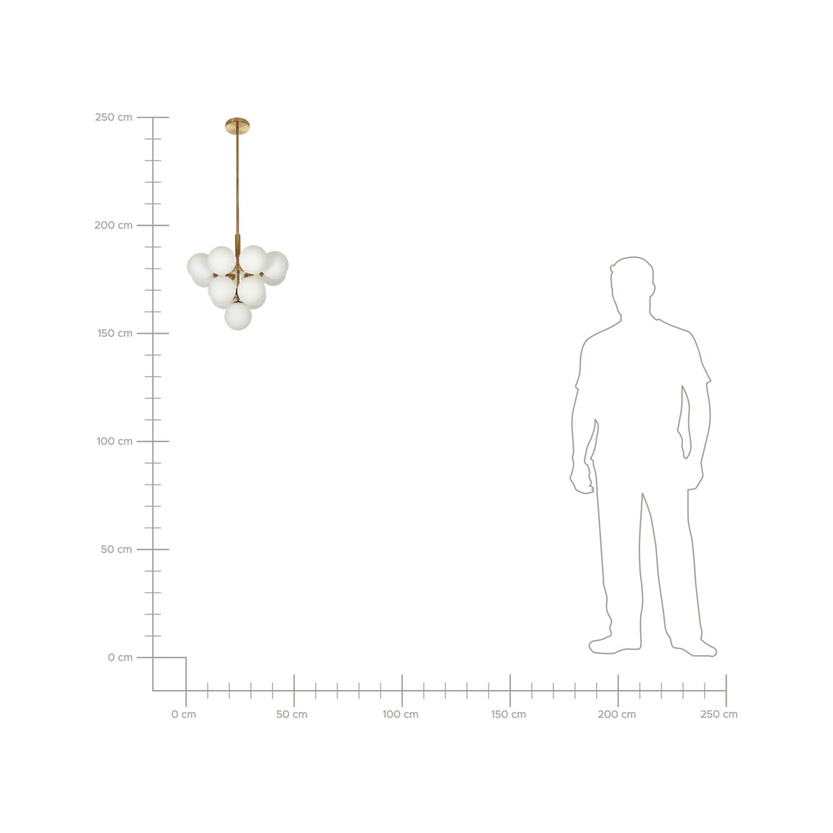 Lampa wisząca BIRRIE Metal Mosiężny