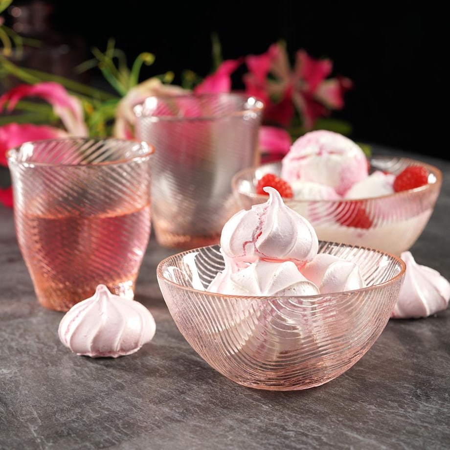 VILLA ITALIA Szklanka różowa 250 ml TWIST