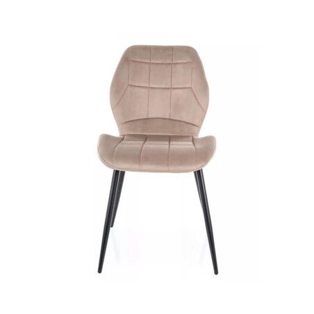 Krzesło tapicerowane JAKE VELVET ciemnobeżowe