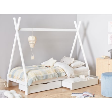 Zestaw 2 szuflad pod łóżko Drewno sosnowe CRONAT Biały