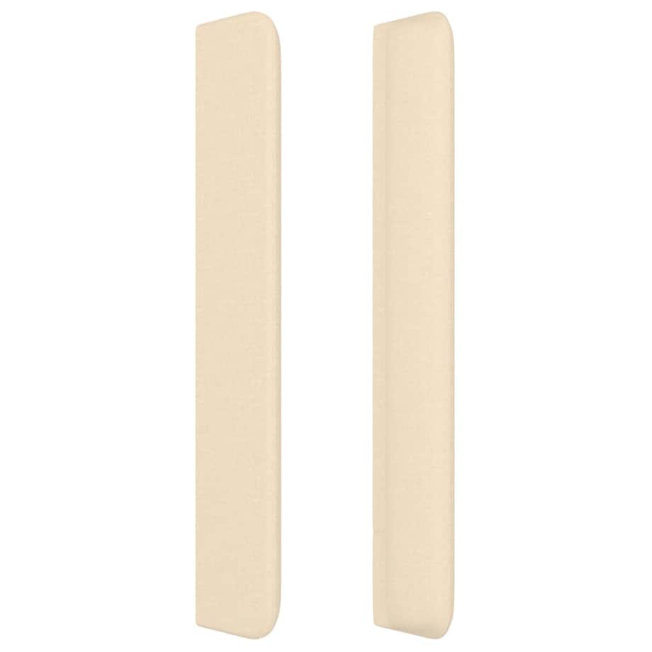 vidaXL Zagłówek uszak, kremowy, 83x16x118/128 cm, tkanina