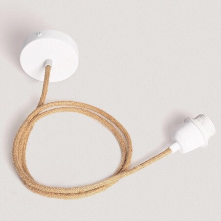 Lampa wisząca rattanowa naturalna Iluzza Ø40