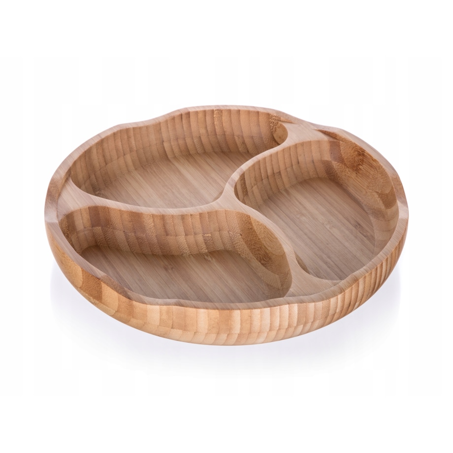PATERA SALATERKA BAMBUSOWA na prezent przekąski orzeszki czipsy owoce 25 cm