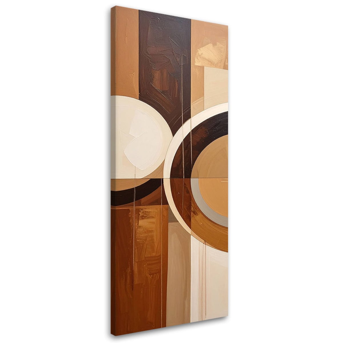 Obraz do salonu sypialni biura, Abstrakcyjne geometryczne formy w beżu