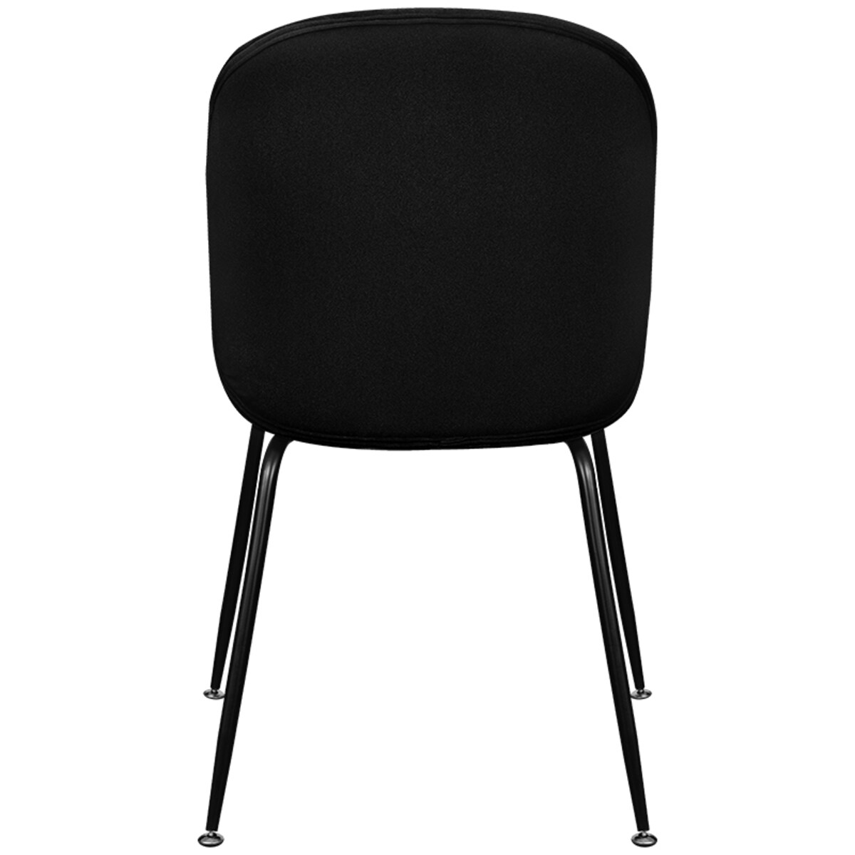 Krzesło tapicerowane welurowe do salonu jadalni czarne