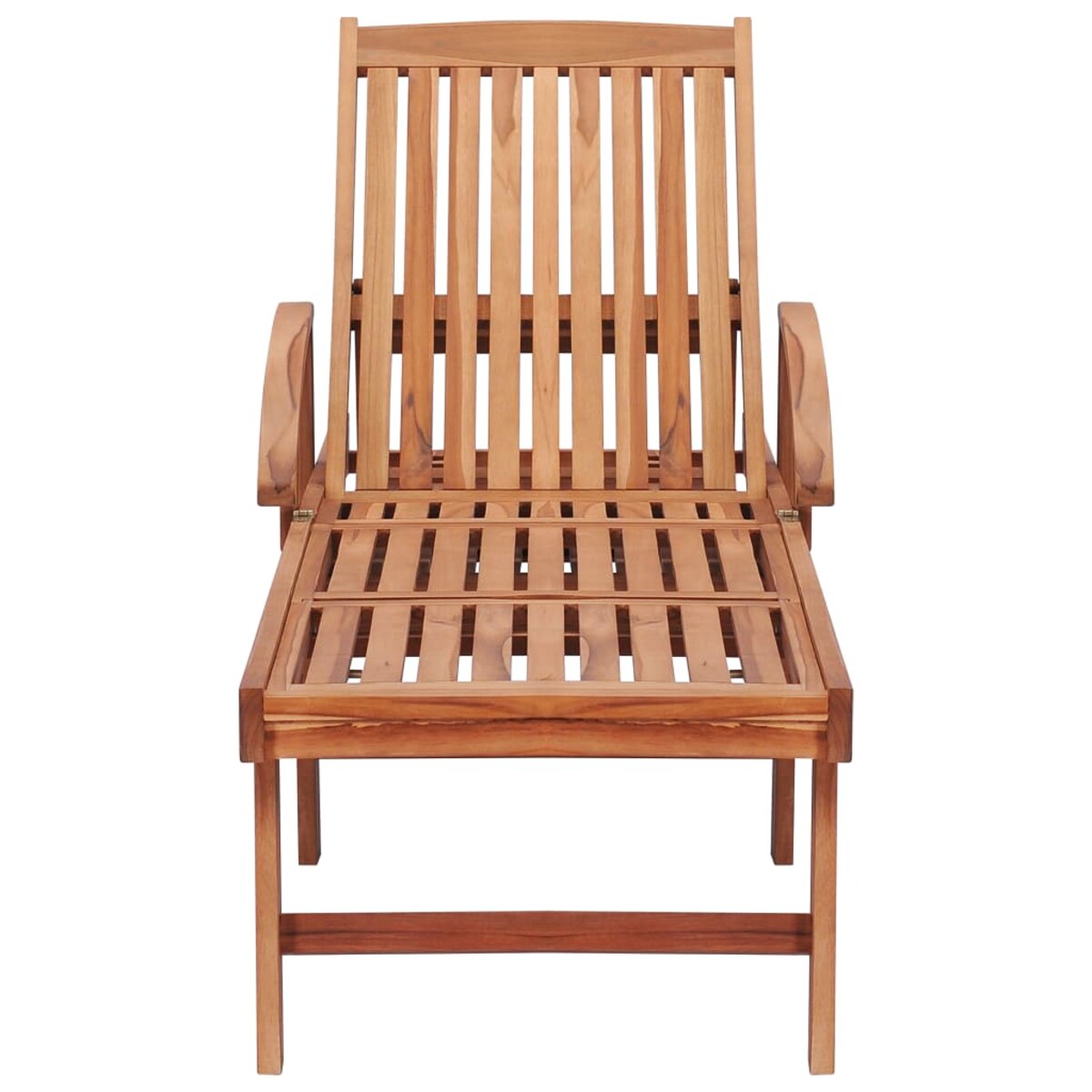 vidaXL Leżaki z poduszkami w szarą kratę, 2 szt., lite drewno tekowe