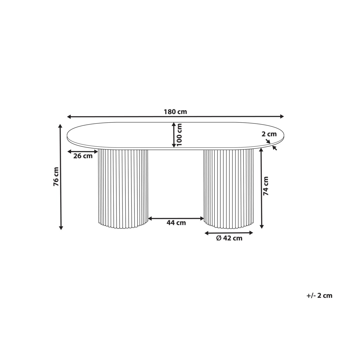 Stół do jadalni SHERIDAN Czarny 180 cm 100 cm