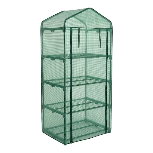 Mini szklarnia foliowa, 4 piętrowa, 68 x 49 x 158 cm