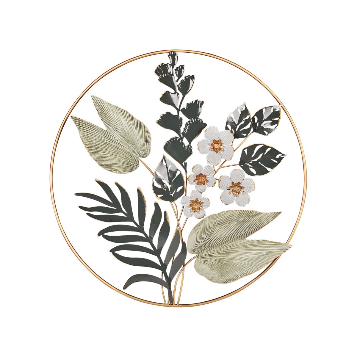 Dekoracja ścienna zielona ze złotym DUBNIUM