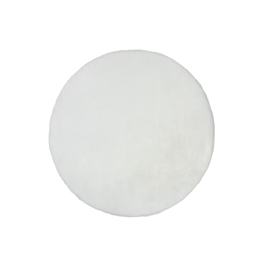 Dywan BUNNY koło biały IMITACJA FUTRA koło 120 cm