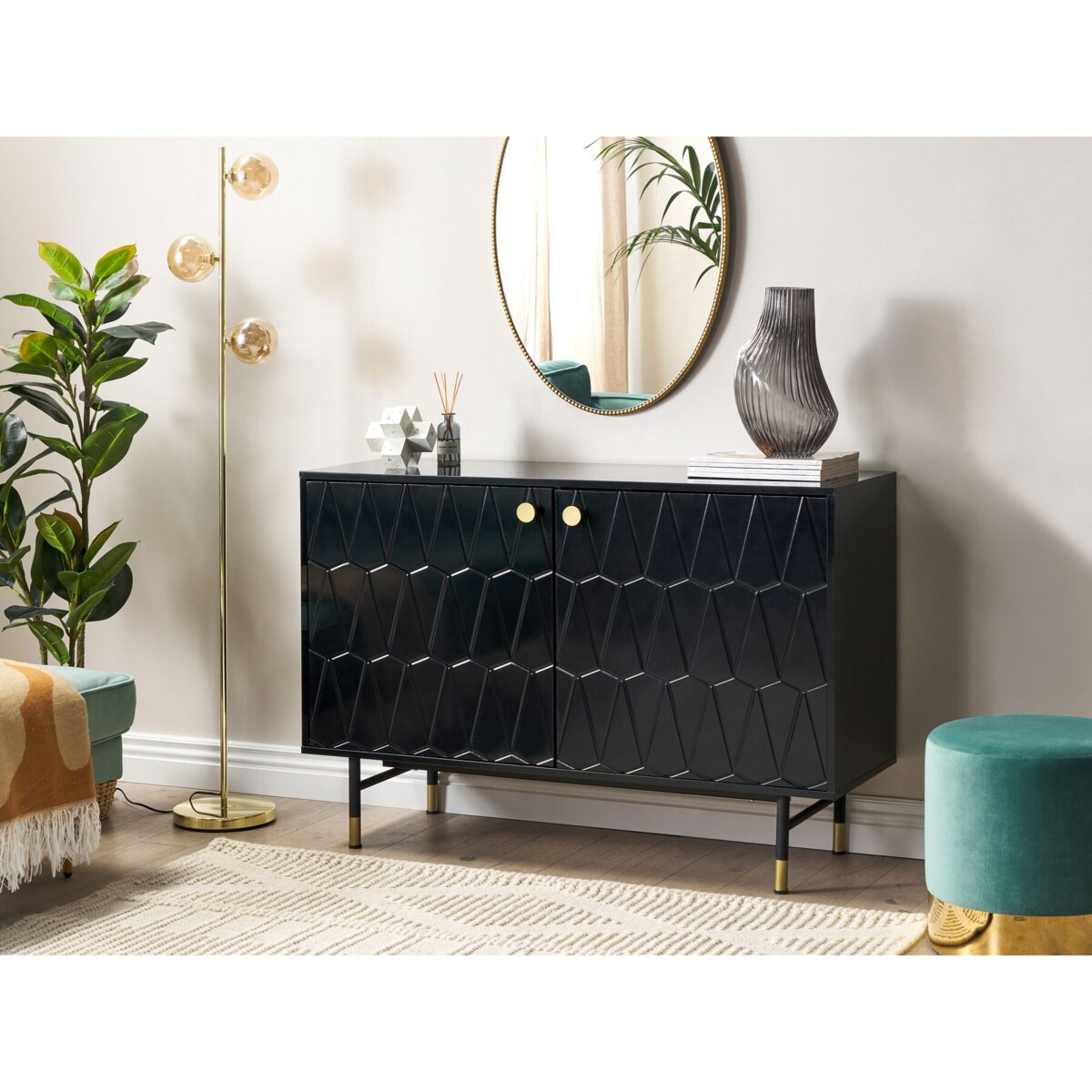 Szafka dwudrzwiowa czarna ADANTE