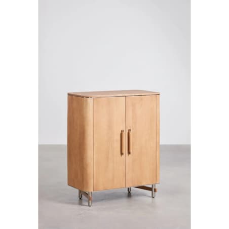 Komoda z drewna mango i stali, 90 cm, Osaka