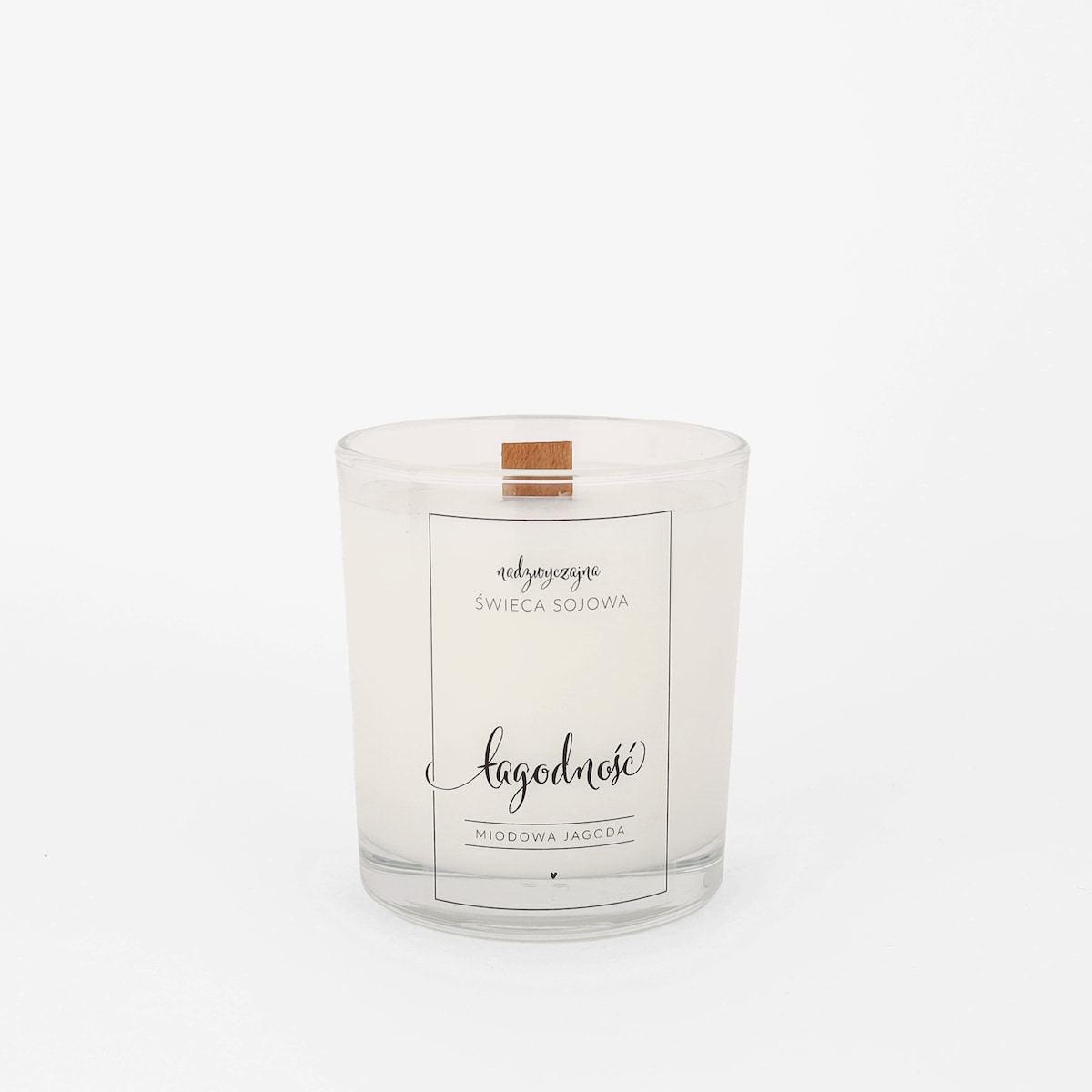 Świeca sojowa w szklance 180 ml - Łagodność MIODOWA JAGODA