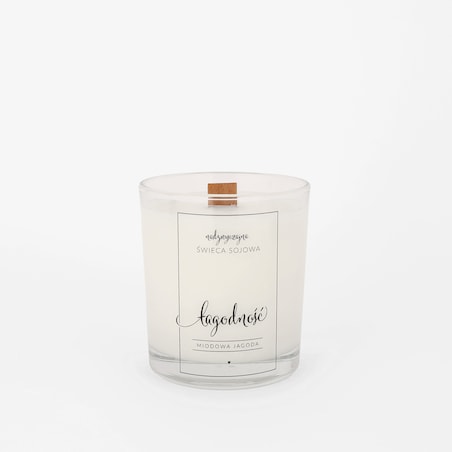 Świeca sojowa w szklance 180 ml - Łagodność MIODOWA JAGODA