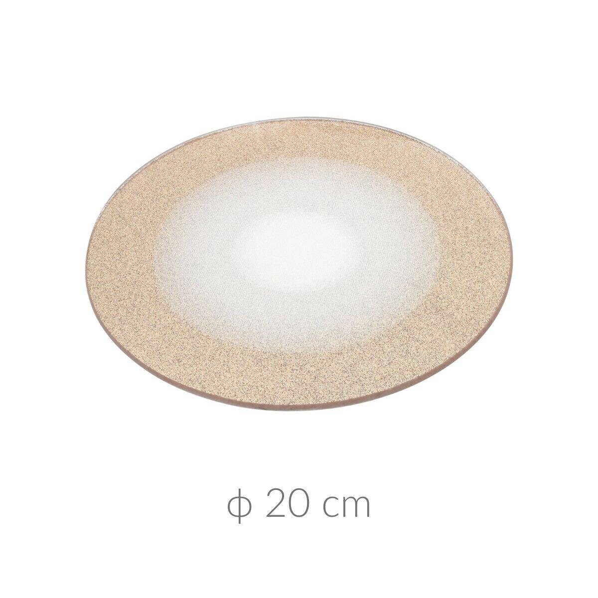 Talerz dekoracyjny, złoty brokatowy