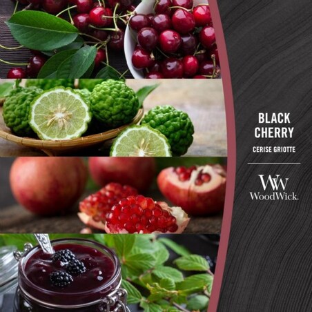WoodWick świeca średnia BLACK CHERRY