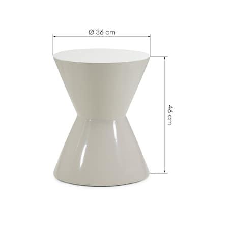 Stolik kawowy 46x36 cm SULIK szarobeżowy glossy