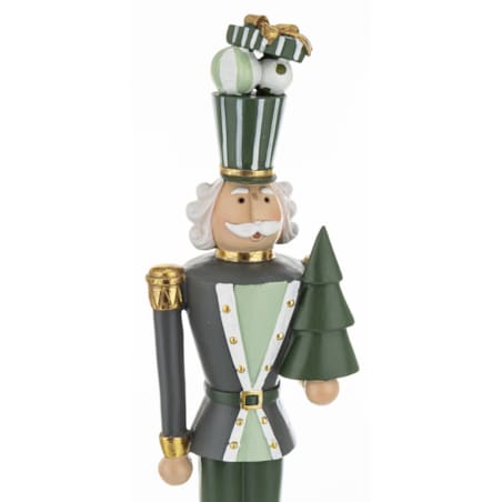 Dziadek do orzechów z choinką w ręku 49,5x10,5 cm