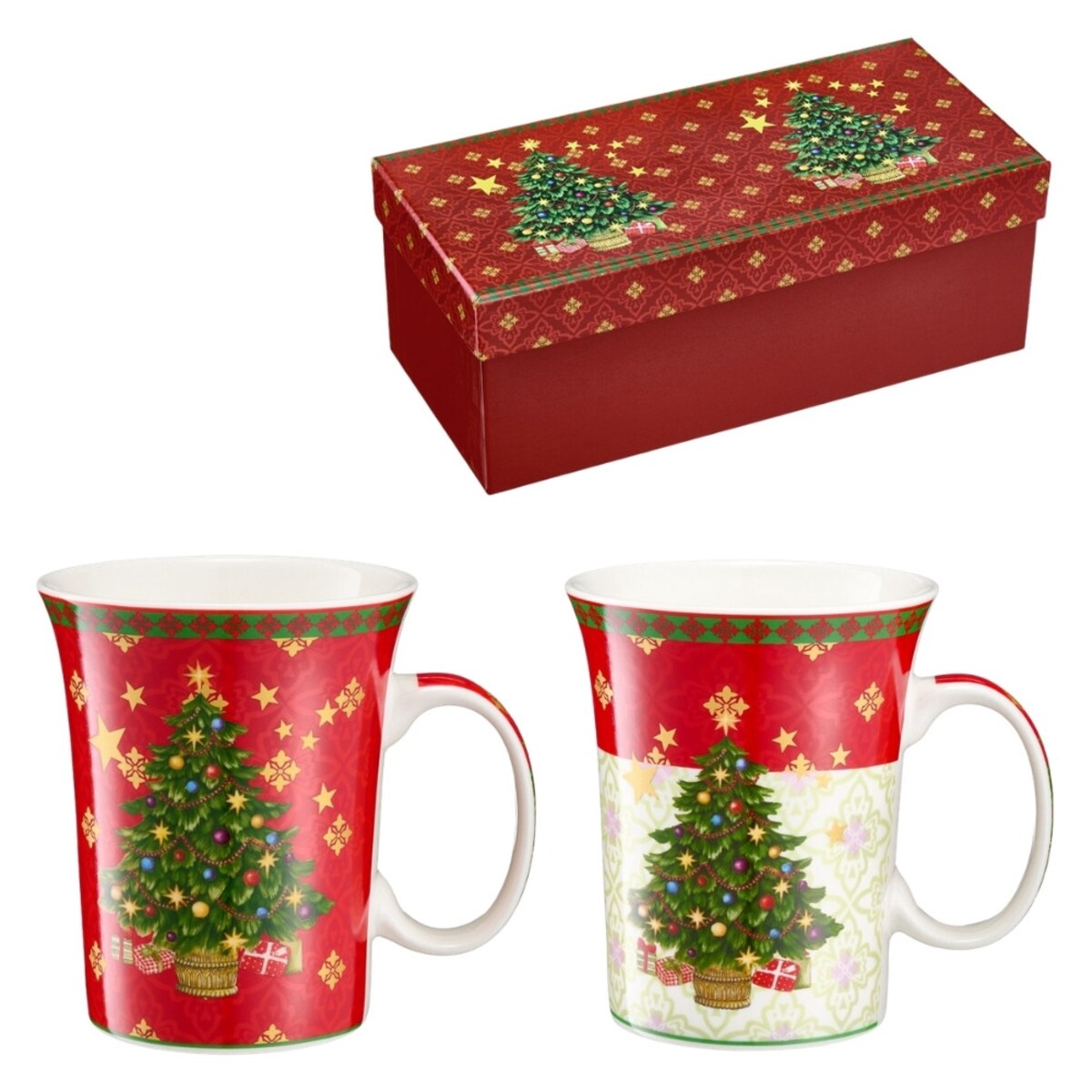 VILLA ITALIA Zestaw 2 kubków świątecznych porcelanowych SILENT NIGHT
