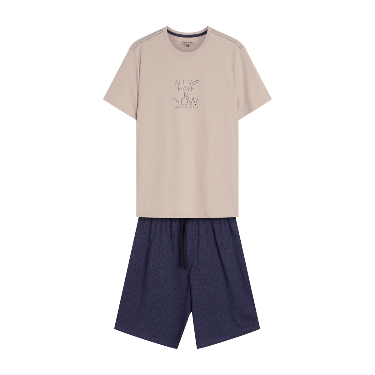 Piżama Dreamber 42632-02X Beżowo-Niebieski, L