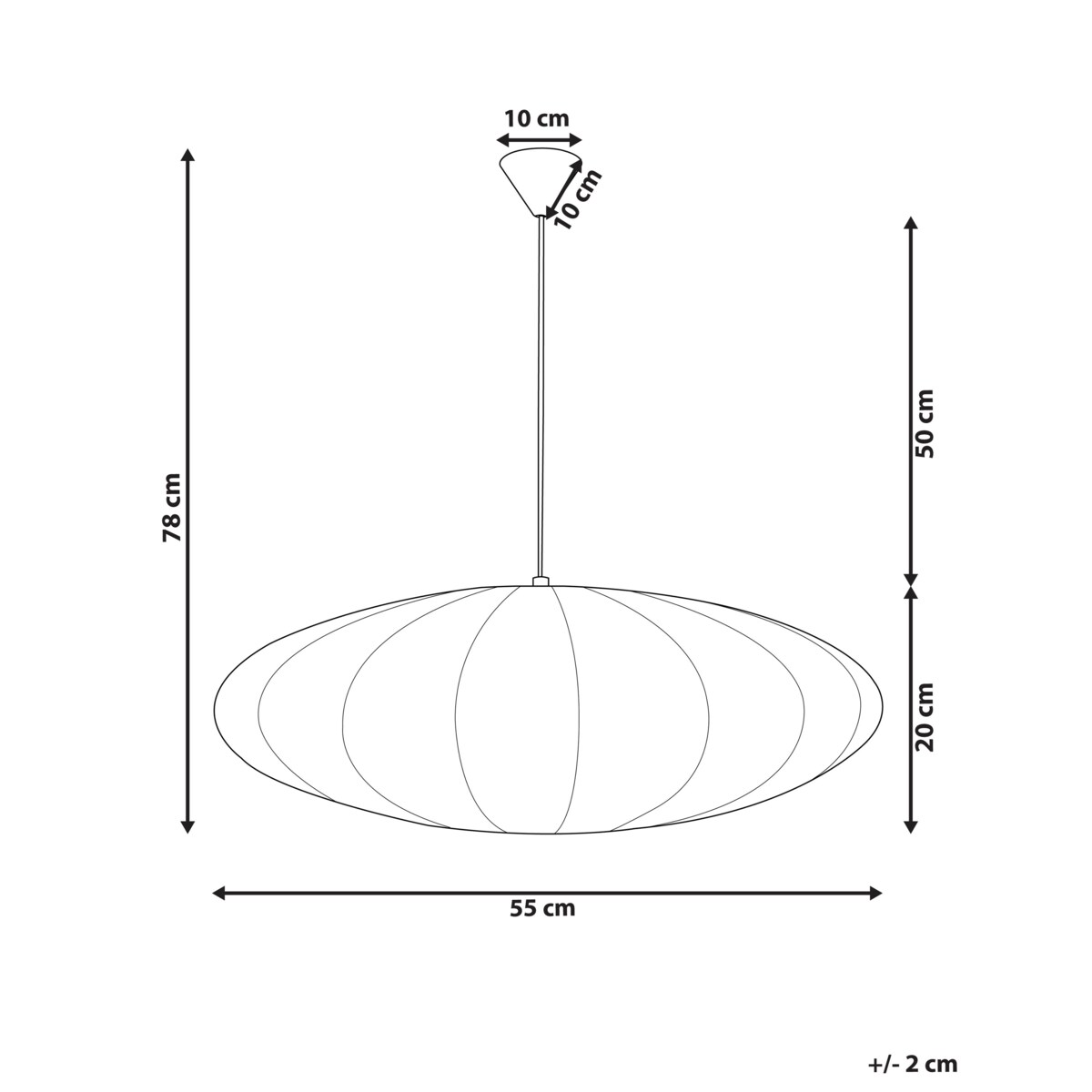 Lampa wisząca GUACARA Materiał syntetyczny Biały