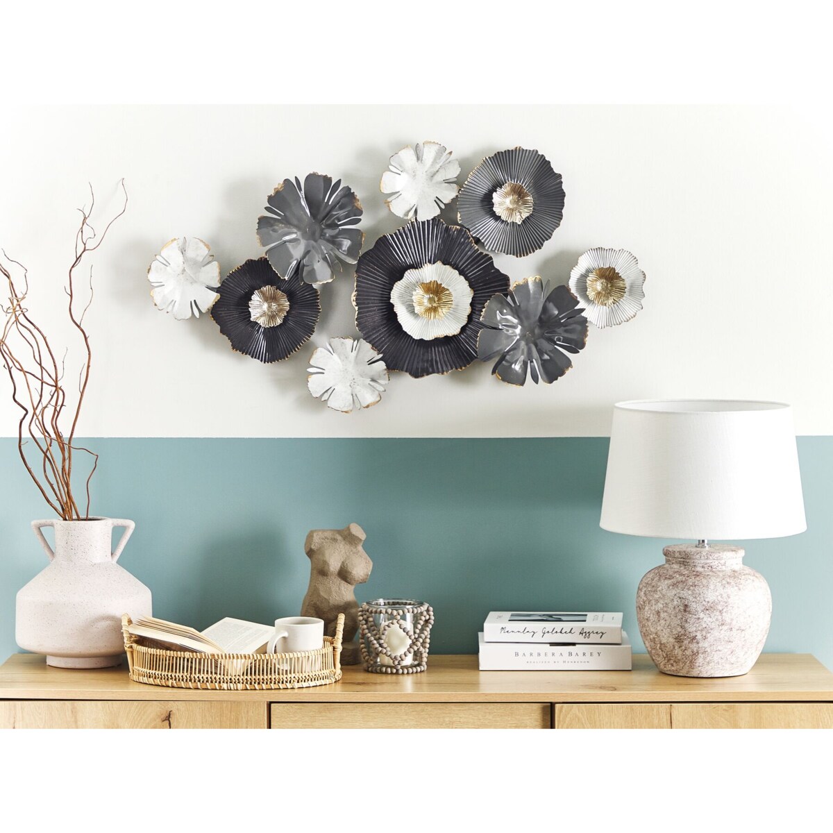 Dekoracja ścienna kwiaty wielokolorowe POTASSIUM