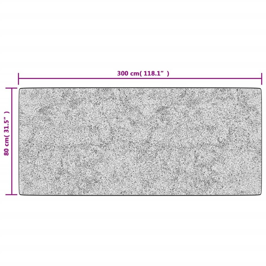 vidaXL Dywan z możliwością prania, 80x300 cm, kolorowy, antypoślizgowy