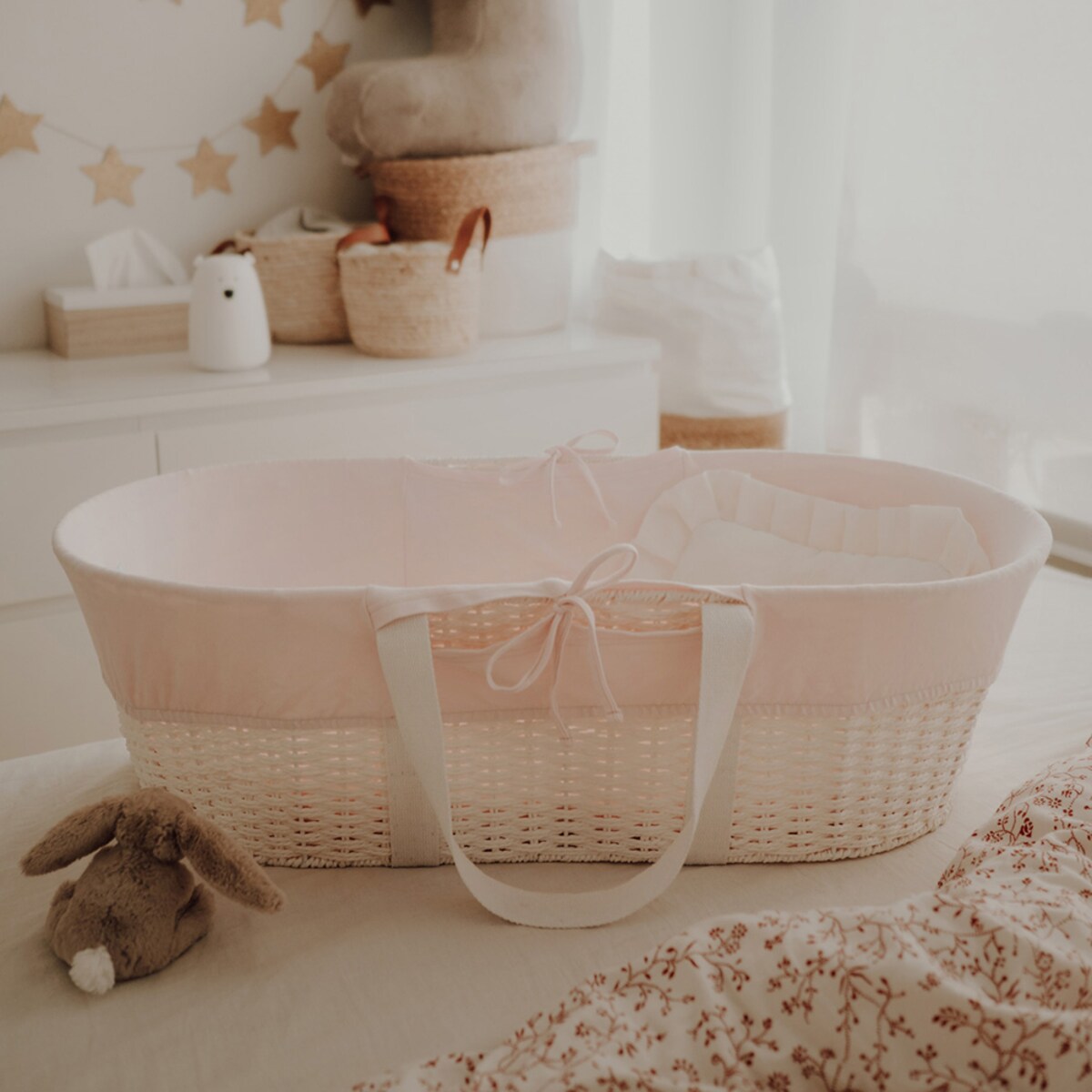 Pokrowiec na kosz Mojżesza - Pokrowiec - Różowy