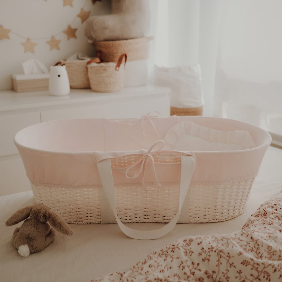Pokrowiec na kosz Mojżesza - Pokrowiec - Różowy