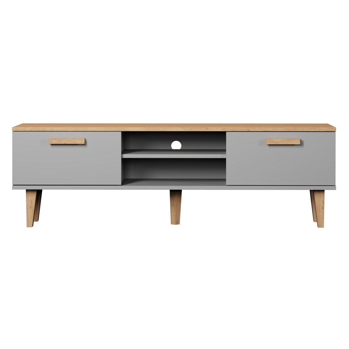 Szafka RTV Denver 160 szary chinchilla & hikora