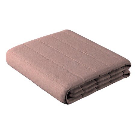 Narzuta pikowana w pasy 130x210 zgaszony róż szenil